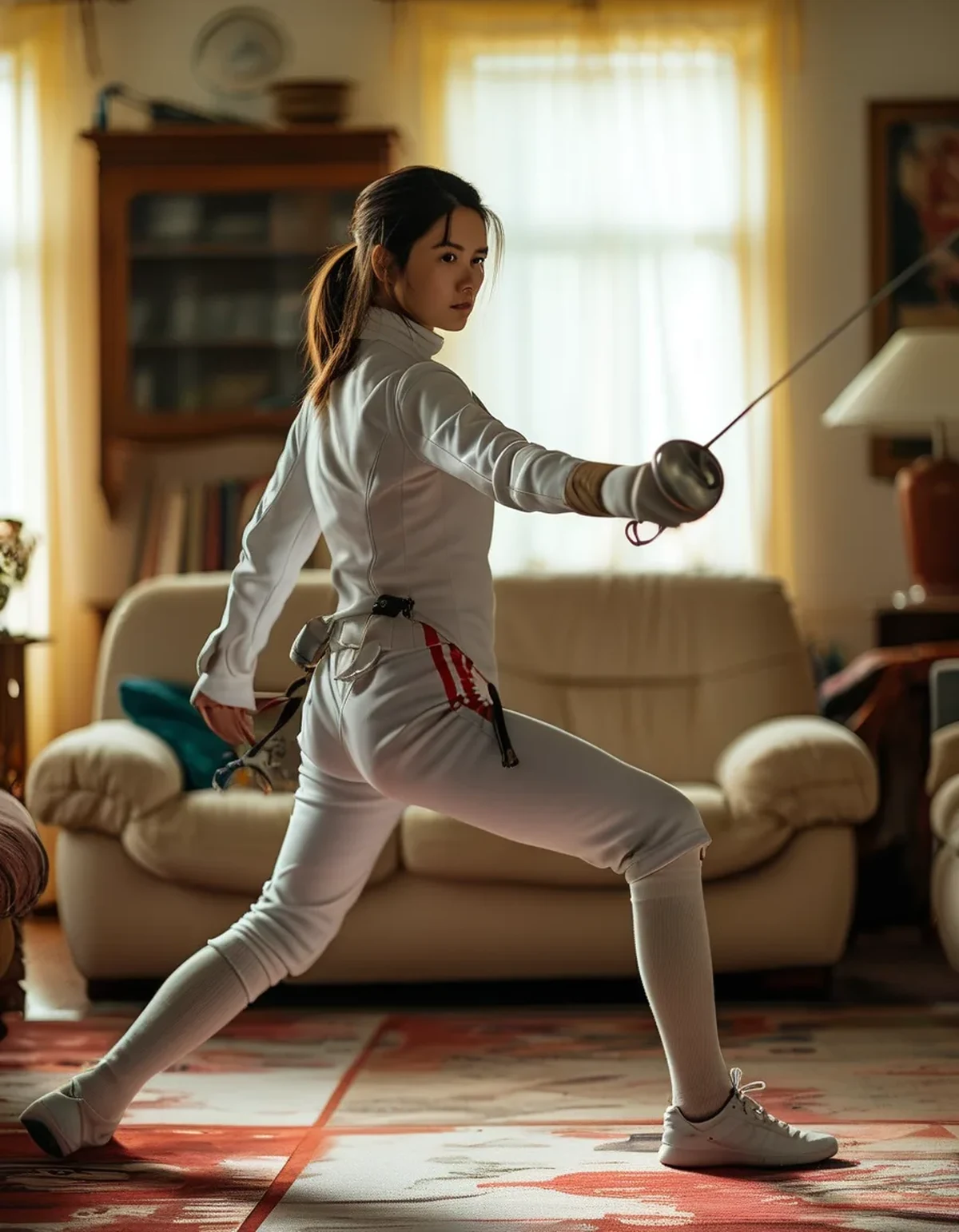 Fencing Footwork at Home When You Have Two Metres and a Rug